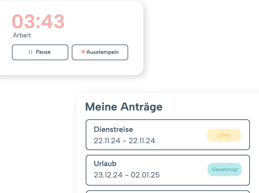 Softwarelement für die Zeitwirtschaft
