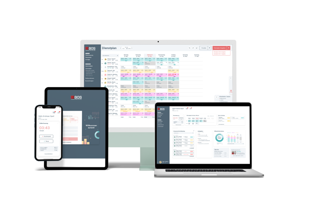 Softwaredarstellung auf verschiedenen Geräten